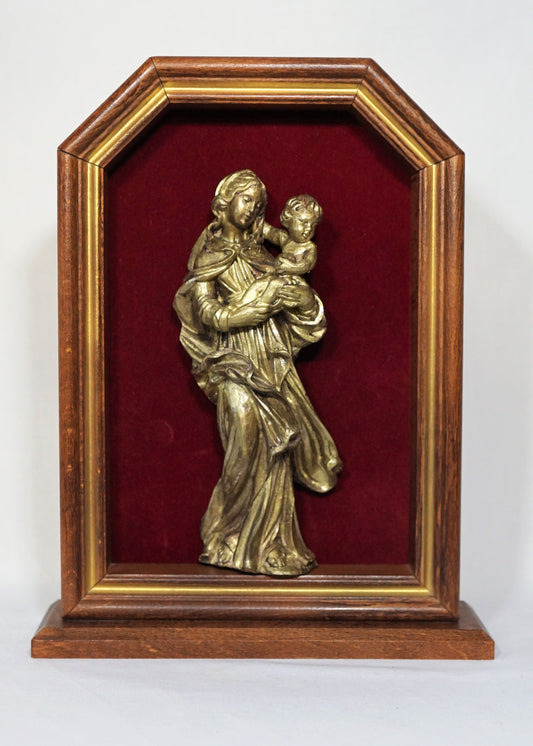 Bronzefarbene Madonna mit Kind